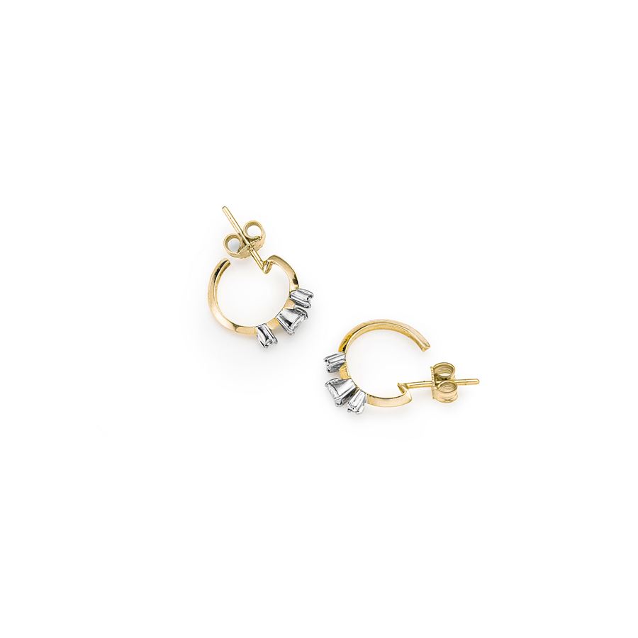 Yellow gold 'Balance' xs hoop earrings BALANCE | OR XS GC/TO-P/FARAU18G CT. 0,18+0,08